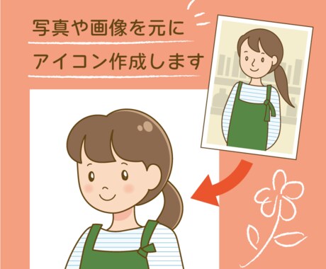 ほんわか優しい♡親しみやすいアイコン作成いたします ブログ・インスタ・Twitterのアイコンやサイトの挿絵に！ イメージ2