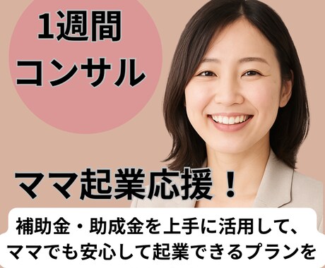 ママ起業応援！補助金活用×事業計画作成支援します 子育てしながら起業！行政書士・AFP・MBA資格者がサポート イメージ1