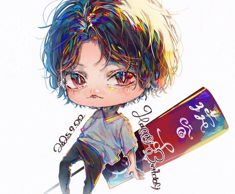ミニキャライラスト作成します 色彩にこだわった唯一無二のイラスト イメージ2