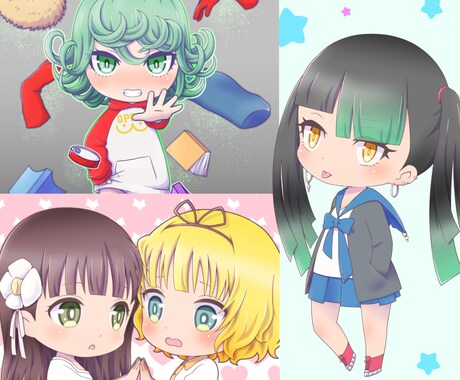 ミニキャラアイコン作成いたします 最短3日納品で安い！修正無制限です イメージ2