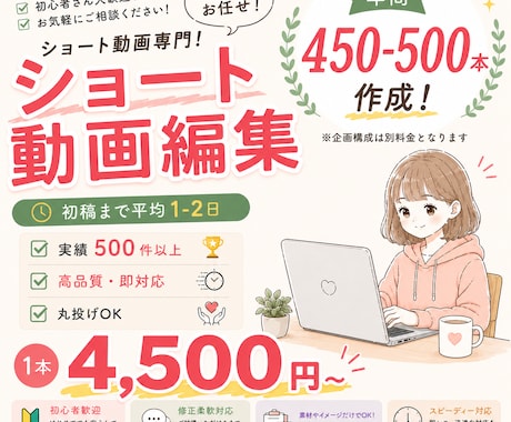 ショート動画編集承ります