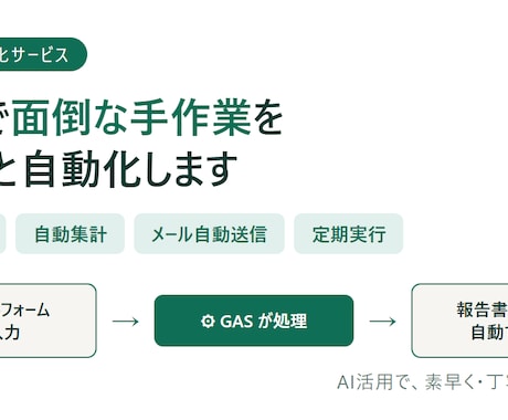 GASでスプレッドシートの面倒な作業を自動化します イメージ1