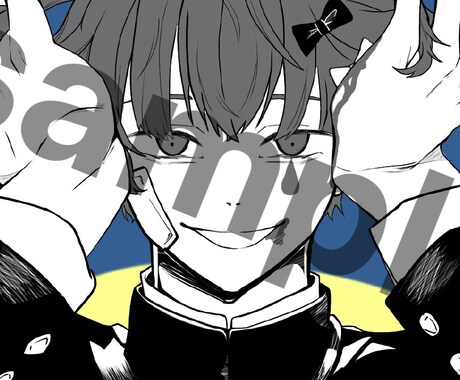 歌ってみたなどのサムネイルを描きます 話し合いを重ね、一緒に理想の絵を創り上げましょう。 イメージ1