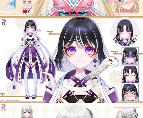 イラスト＋モデリングセットでVtuber作ります 一括依頼OK！お気軽にDM・お見積りどうぞ♪ イメージ2