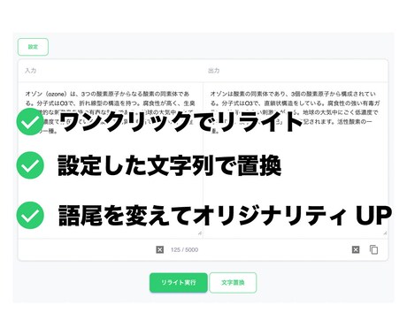 AIを使ったリライトツールで記事を自動作成します 記事の作成を効率的に行いたい方へ イメージ2
