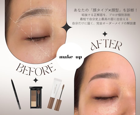 先着5名様限定！現役プロが似合わせ眉毛を添削します 【顔タイプ×顔型】プロが教える似合わせ眉 イメージ2