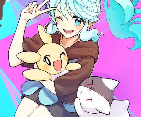 イラスト制作します SNS用アイコンや動画サムネイルなど制作します！ イメージ1