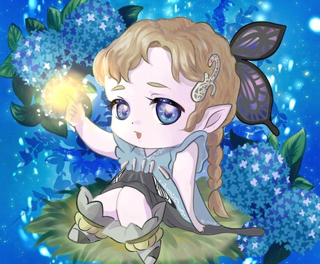 魅力的なＳＤ描きます 綺麗・ファンタジー・厚塗り風・アニメ塗りも可能！ イメージ1