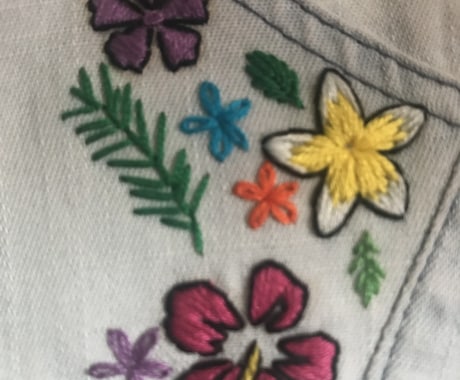 お名前やモチーフなどの手刺繍をさせていただきます お気に入りの持ち物に刺繍を^ ^ イメージ2