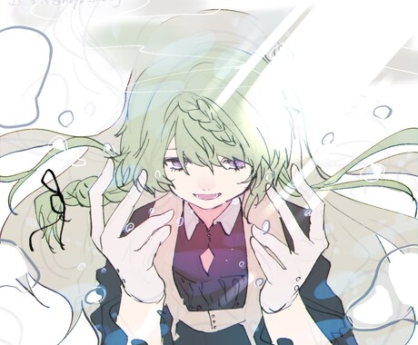 目立つ歌ってみた・MV用イラスト制作します 「透明感」「儚い」「ダーク」など、希望の雰囲気に合わせて！ イメージ2
