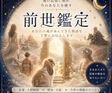あなたの前世を鑑定します 前世鑑定の深掘り、メッセージをお伝えします。 イメージ1
