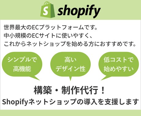 Shopifyで！国内販売向けECサイトを作ります 初心者でも安心のサポート！お手軽価格でスピード納品します！ イメージ2