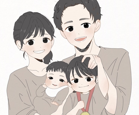 お写真から、やさしく温かい手描きの似顔絵を描きます 記念日やプレゼントにも喜ばれるよう丁寧に制作します。 イメージ2