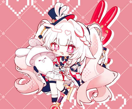 もちっとした可愛いSDキャラ描きます 透明感のあるデフォルメイラスト作成します！ イメージ2