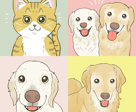 ペットの似顔絵アイコンお描きします 犬、猫、鳥などペットの似顔絵アイコンを作成致します！ イメージ2