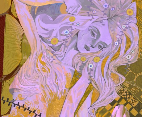 アール・ヌーヴォー風のイラストます アール・ヌーヴォーをデジタルイラストで イメージ1
