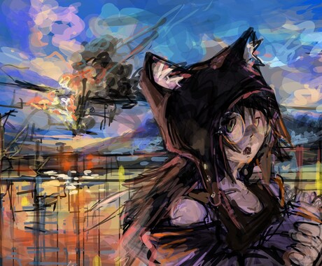 アイコンイラスト・ヘッダー制作します ノイジーで厚塗りの少女やケモノを鮮やかに描きます。 イメージ2