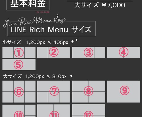 LINE Rich Menu デザイン作成します おしゃれな LINE Rich Menu イメージ2