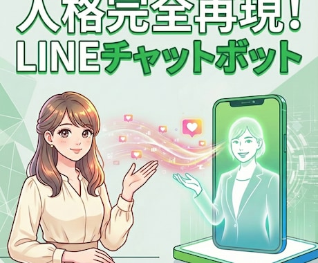 人格を完全再現したLINEチャットボット構築します あなたのカスタマーサポートをAIが完全再現で自動応答 イメージ1