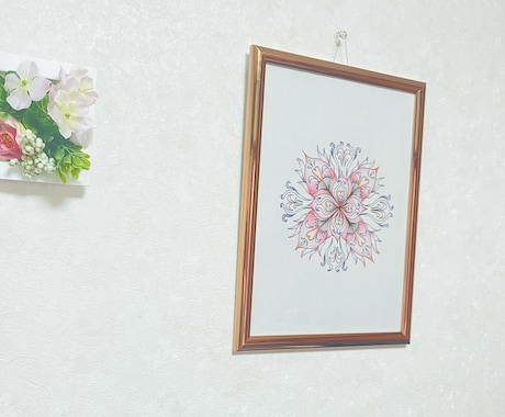 世界に一つだけの手描き曼荼羅アートを制作します 癒し・インテリアにぴったりなアートです イメージ2