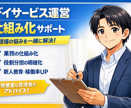 デイサービス運営・お悩み相談、サポートします 現場改善と仕組み化を丁寧に支援します イメージ1