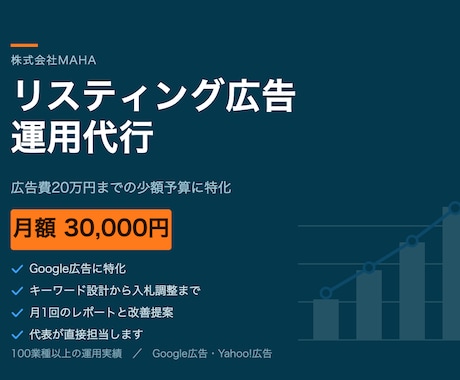 リスティング広告を運用代行します イメージ1