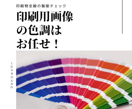 ネット印刷手配前の配置画像を適正に色補正します ネット印刷の色調不安おたすけします イメージ2