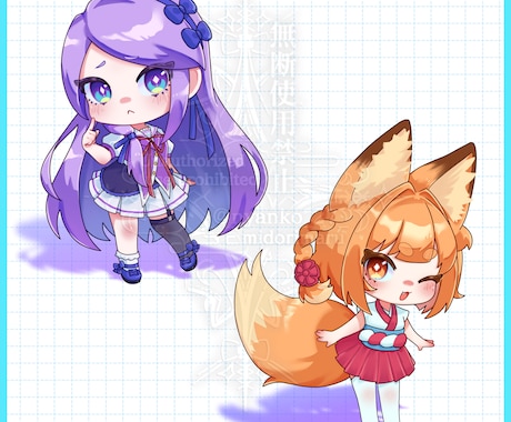 可愛いデフォルメキャラ【ミニキャラA】描きます SNSアイコン・グッズ・動画素材等ご自由にお使いください！ イメージ2