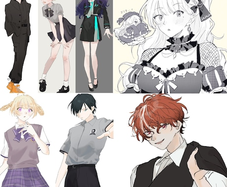 イラスト全般承ります 立ち絵・夢絵・一枚絵・アイコン、幅広く承ります！ イメージ1