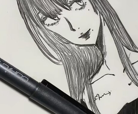 記憶に残るあなただけの絵を描きます 女性限定です(アイコン可)アナログで仕上げます。 イメージ2