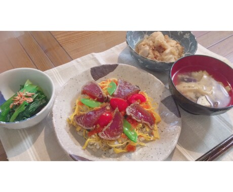 栄養士が食事の栄養価を計算し、アドバイスします 献立やおもてなし料理、離乳食のご相談も承ります！ イメージ1