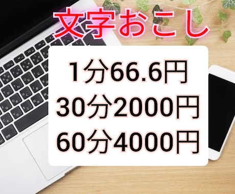 1分66.6円～動画・音声の文字おこしを承ります ご要望には可能な限り対応いたします イメージ1