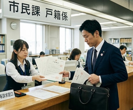 相続の【戸籍等収集】を【全国対応】で承ります とても大変な手続きを弊所へ任せてみませんか？ イメージ1