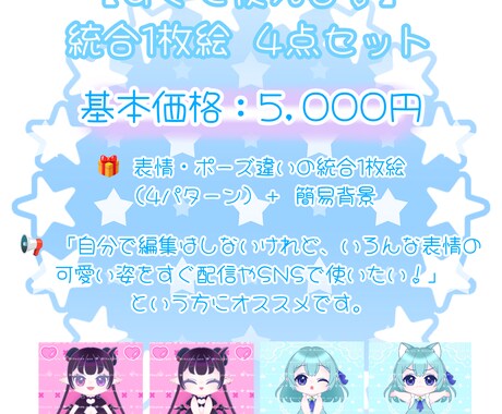 即使用可！可愛いぬいぐるみ風ミニキャラ描きます 選べる2パターン◎パーツ分けデータ対応でグッズ化にも最適！ イメージ2