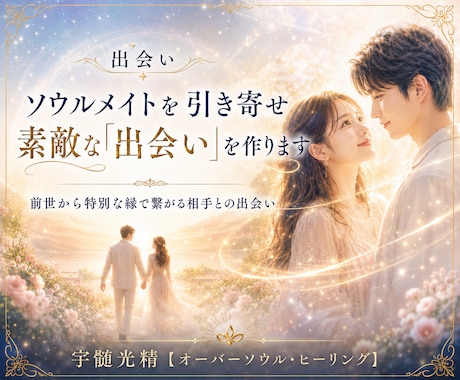 ソウルメイトとの運命の「出会い」を引き寄せます あなたの魂が前世から繋がる「特別な存在」と今世で出会う為に。 イメージ1