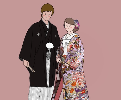 ウェディングイラスト描きます ウェルカムボード、記念日、結婚祝い、プレゼントにおすすめです イメージ2