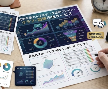 会議の録音・メモから見やすいパワポ資料を作成します 話すだけでOK！文字起こしや手書きメモからプロが資料化します イメージ2