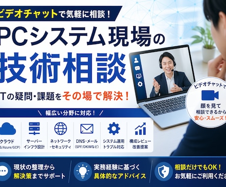 ITシステム全般の技術相談を承ります クラウド・サーバー・DNSまで対応 イメージ1