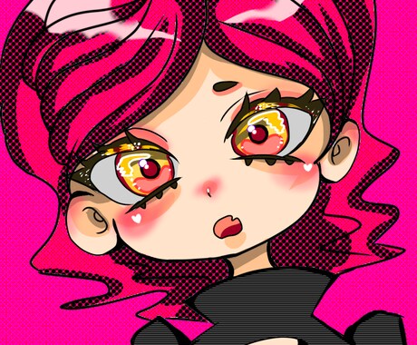 SNSで目立つ！派手カワアイコン描きます SNSで絶対に埋もれない、派手カワなアイコンを描きます！ イメージ2
