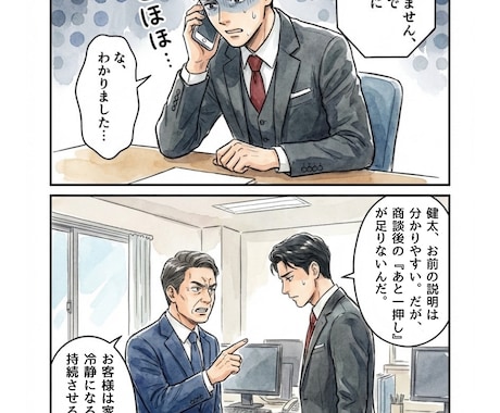 商談後に渡すだけ！追撃クロージング専用漫画作ります その場で決めないお客様が、家で決断するクロージング漫画！ イメージ2