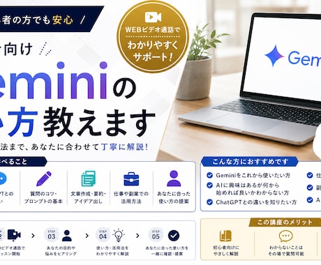 初心者向けGeminiの使い方教えます Geminiを仕事や副業に活用する方法教えます イメージ1