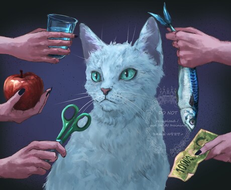 ダーク×動物×厚塗り｜世界観ある一枚絵を描きます 商用利用OK◎一枚絵・MV・サムネ等お気軽にご相談ください イメージ2
