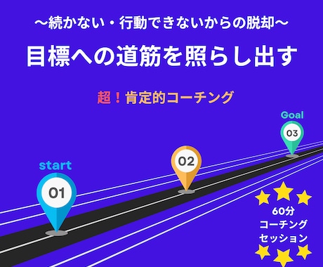 超！肯定的コーチング！目標への1歩を照らし出します イメージ1