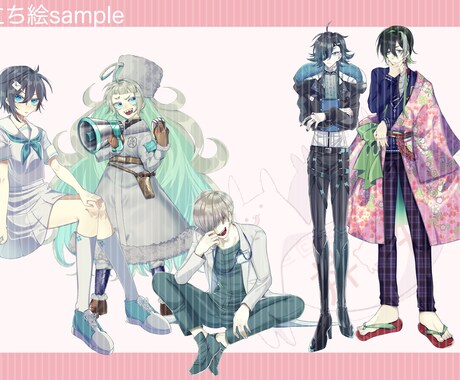 立ち絵イラスト制作します TRPGや動画、ゲーム等に使用できる立ち絵イラストにどうぞ イメージ2