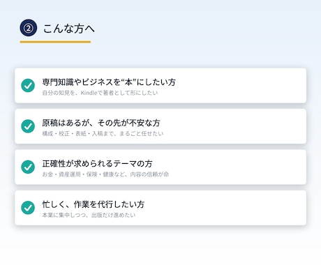 Kindle出版を原稿制作から入稿まで代行します CFP資格を持つ現役FPが、正確な内容で丸ごと対応 イメージ2