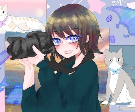 色合いにこだわったオリジナルイラストを提供ます 世界で1枚しかない一味違った雰囲気のイラストを提供できます！ イメージ2
