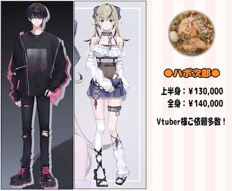 キャラデザ～モデリングまで一括制作いたします 絵師様と共にVtuberデビューをサポートいたします！ イメージ2