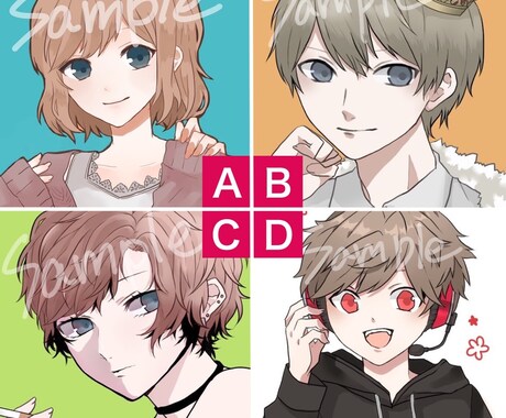 SNS向けアイコン、ヘッダーイラスト描きます SNS等で目を引くアイコン作成いたします！ イメージ2