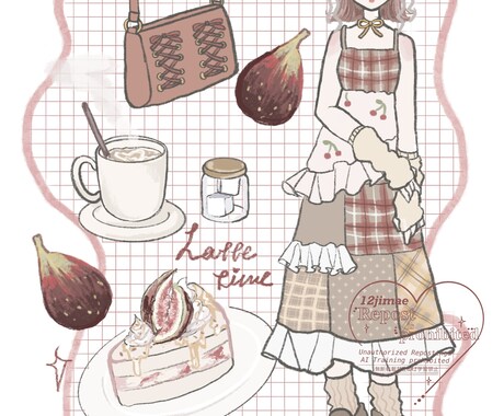 可愛いイラストを制作します おしゃれやファッションにこだわった作品制作をします イメージ2