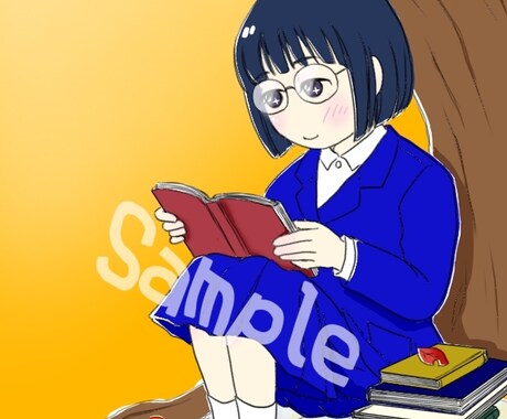 レトロかわいい人物イラスト描きます アナログ風のタッチで昭和っぽくエモいアイコンはいかがですか イメージ2